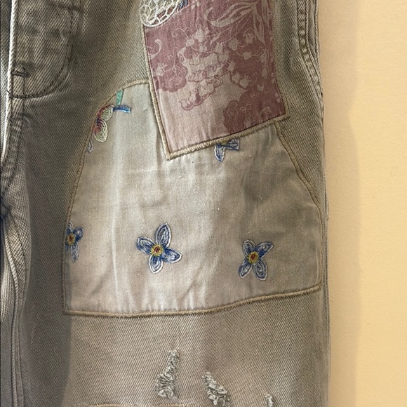 Anthropologie Olive Patchwork Jeans - Picture 3 of 5